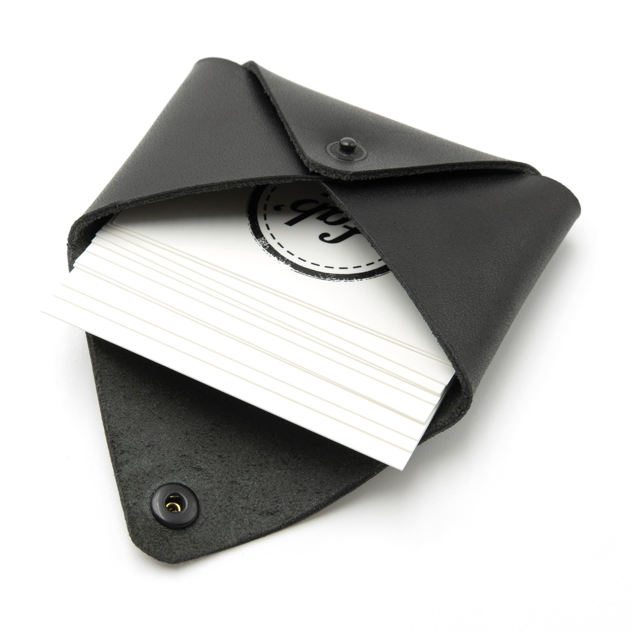 Fab Fab - Leather card holder - Black