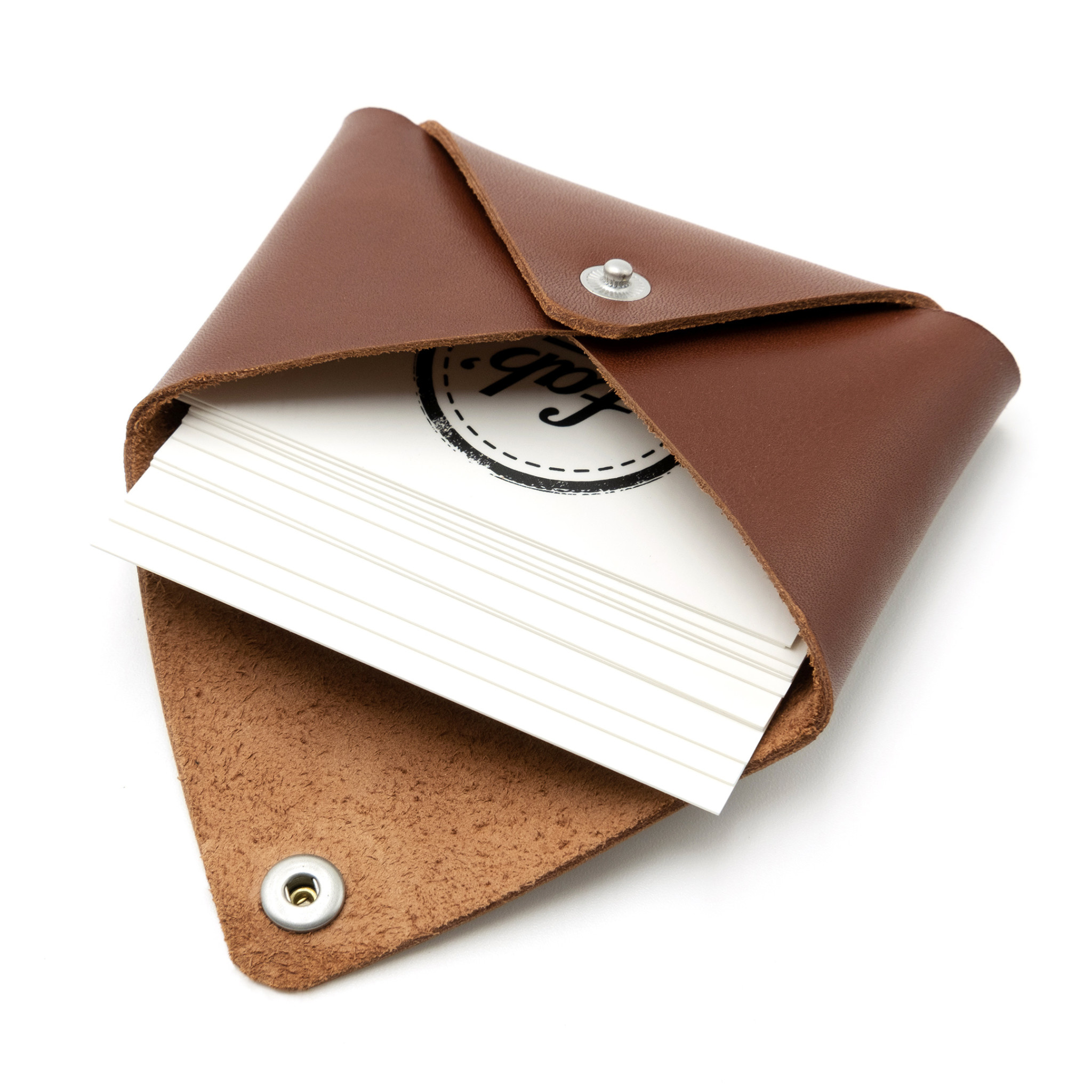 Fab Fab - Leather card holder - Brown