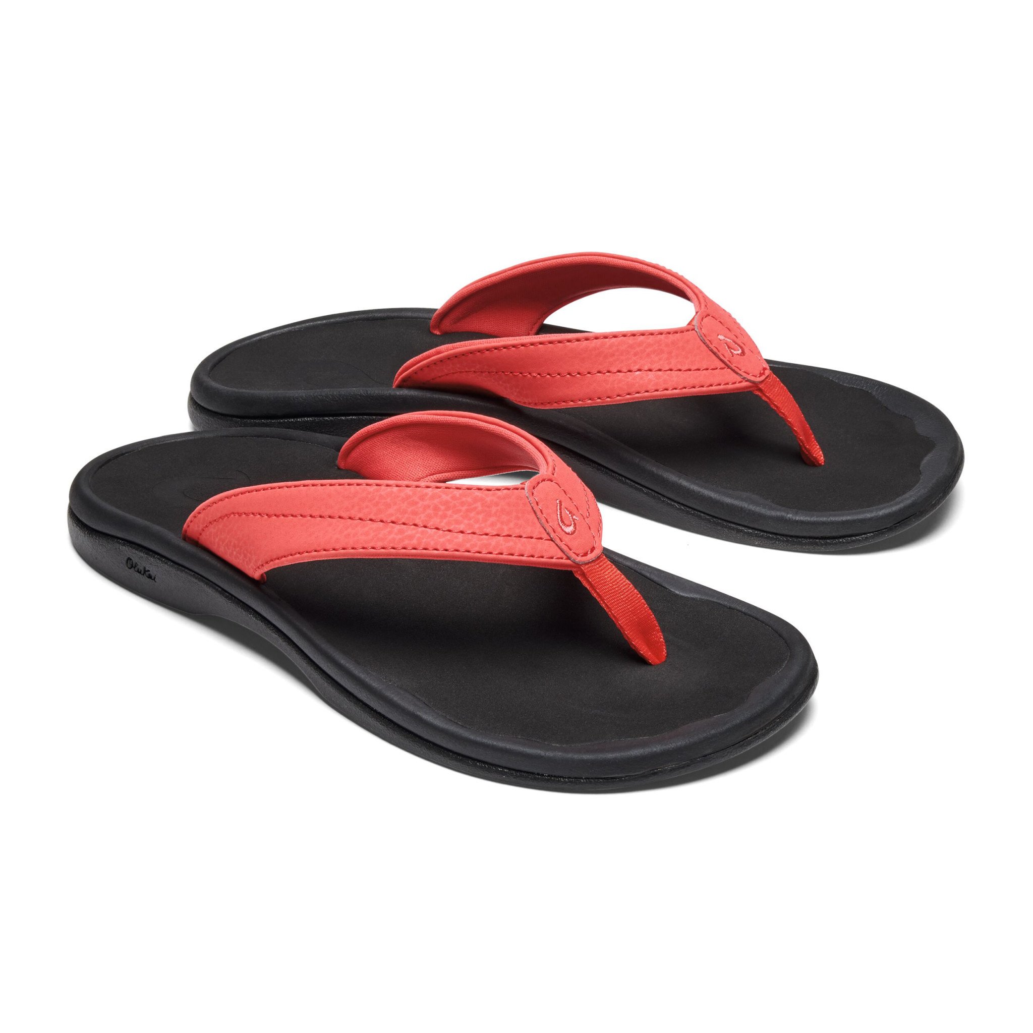 Olukai Olukai Ladies 'Ohana - Hot Coral/Black