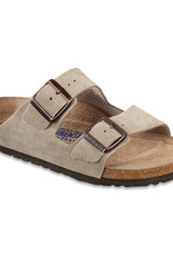 Birkenstock Birkenstock Arizona Soft Footbed - Cuir Suède  (Femmes - Étroit) - Taupe