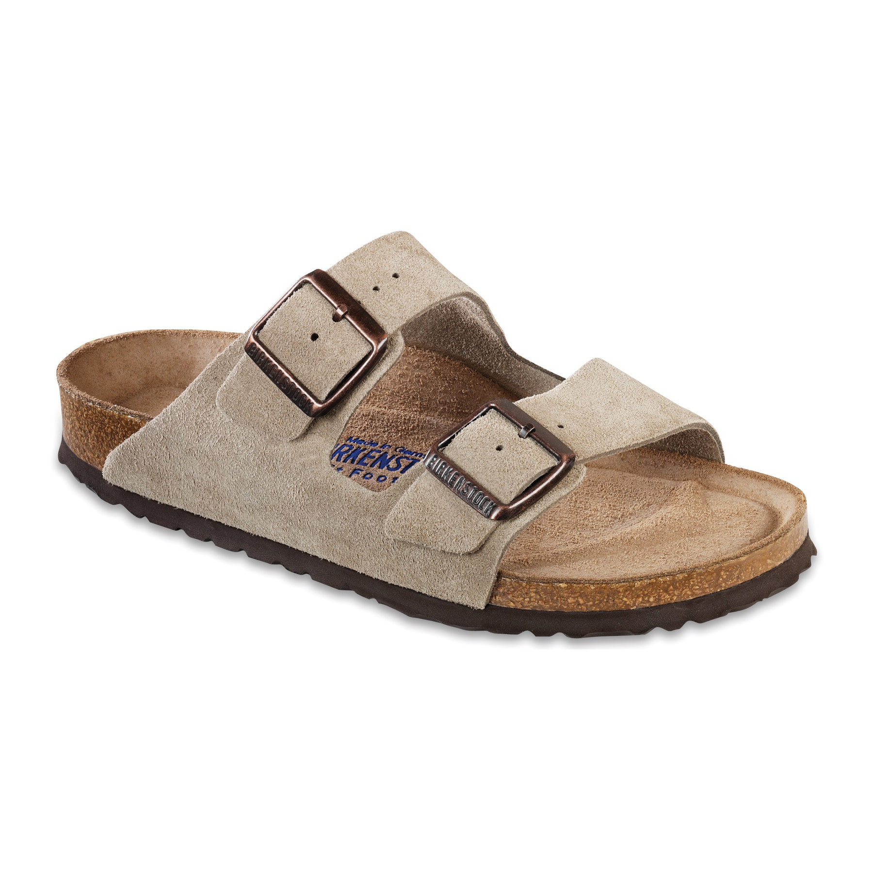 Birkenstock Birkenstock Arizona Soft Footbed -  Cuir Suède (Hommes - Régulier) - Taupe