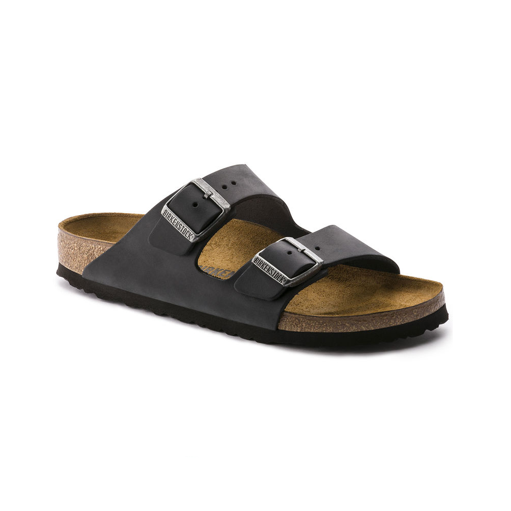 Birkenstock Birkenstock Arizona en Cuir Huilé (Femmes - Étroit) - Black