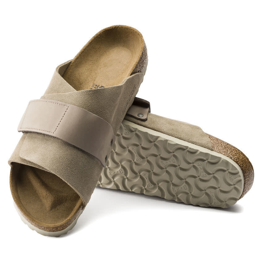 Birkenstock Birkenstock Kyoto - Suede Leather  (Hommes - Régulier) - Taupe