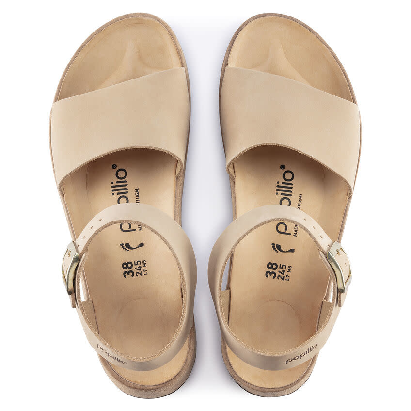 Birkenstock Birkenstock Papillio Glenda Platform Wedge - Nubuck (Women - Narrow) - Sandcastle