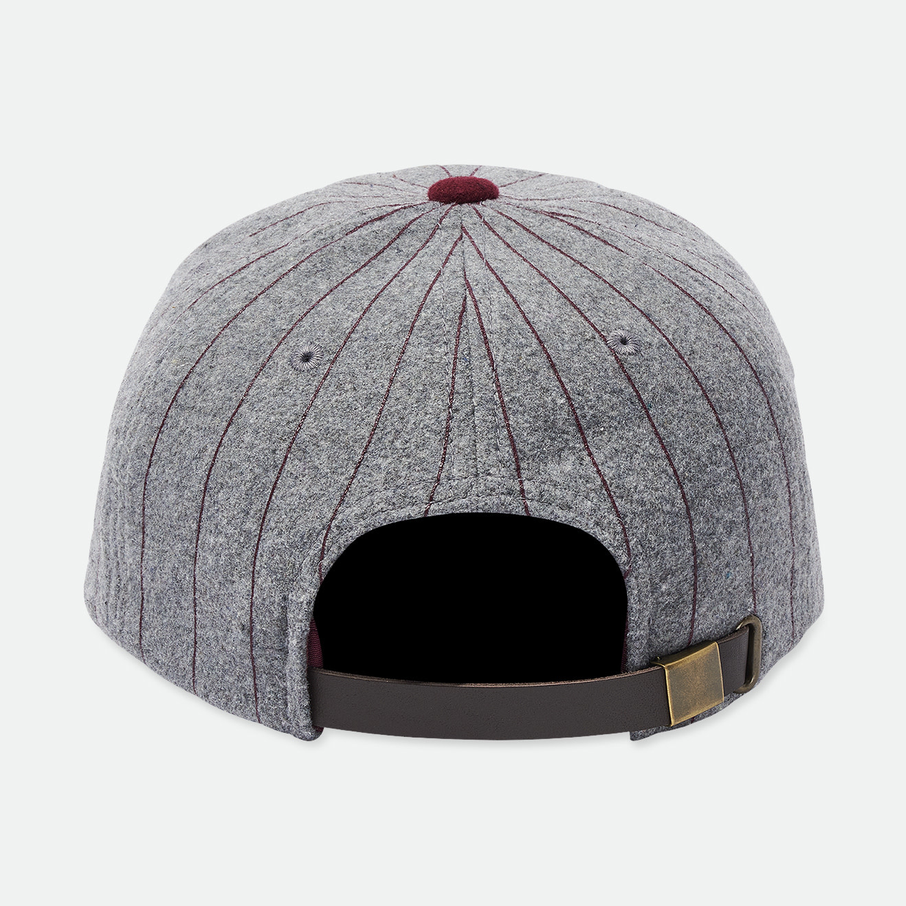 Brixton Brixton Burt MP Cap - Light Heather Grey/Burgundy