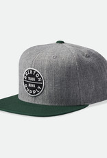 Brixton Brixton Oath III Snapback - Heather Grey/Spruce