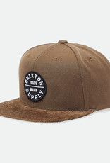 Brixton Brixton Oath III Snapback - Dark Earth/Dark Earth