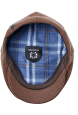 Brixton Brixton Hooligan Flannel Snap Cap - Tobacco Brown