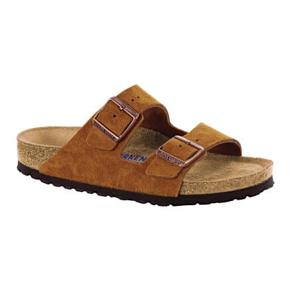 Birkenstock Birkenstock Arizona Soft Footbed -  Suede Leather  (Women - Narrow) - Vison (Mink)