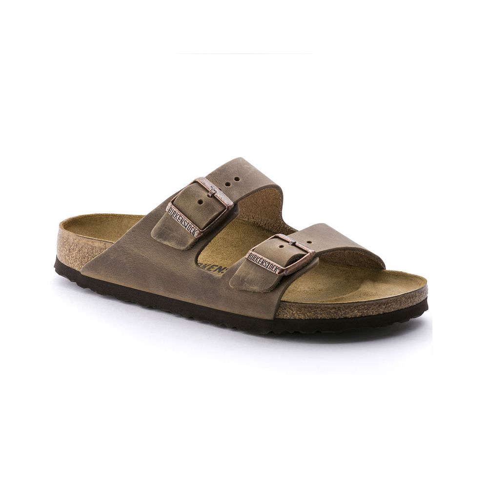 Birkenstock Birkenstock Arizona Oiled Leather (Women - Narrow) - Tobacco Brown