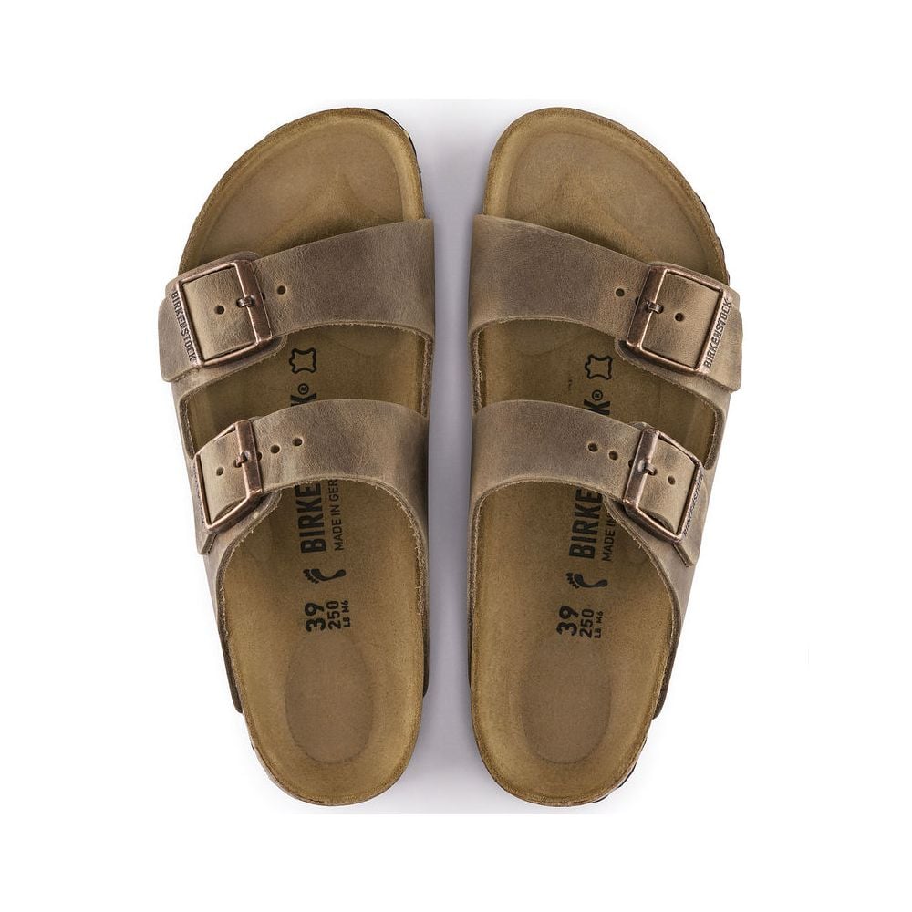 Birkenstock Birkenstock Arizona Oiled Leather (Women - Narrow) - Tobacco Brown