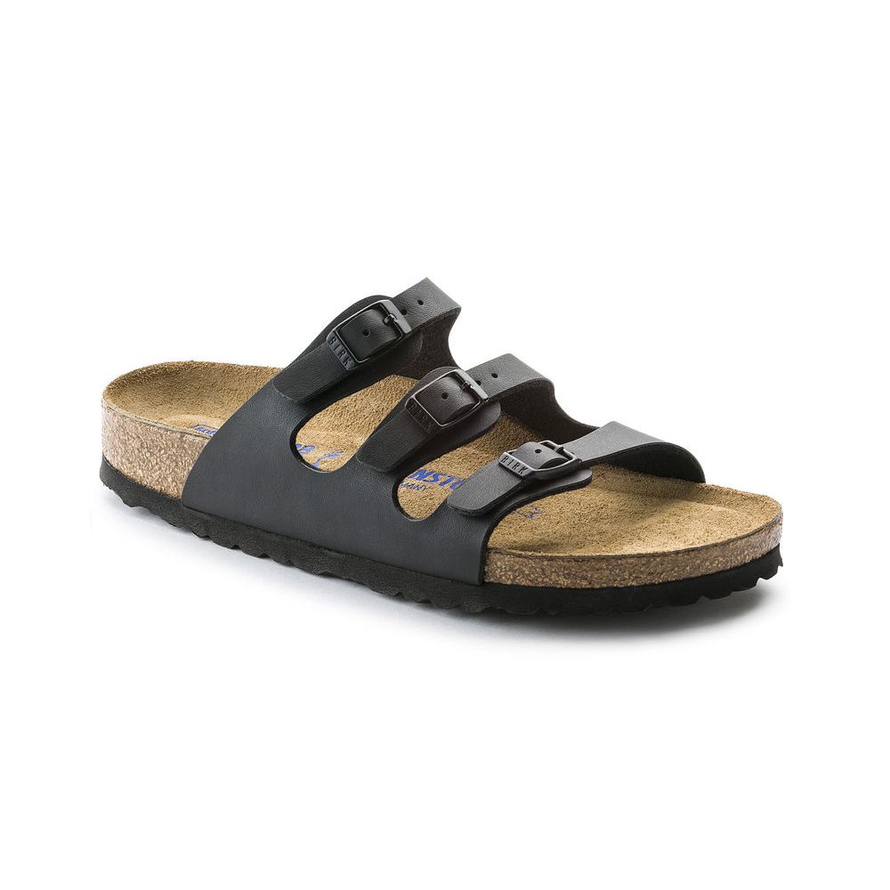 Birkenstock Birkenstock Florida Soft Footbed Birko-Flor (Women - Narrow) - Black