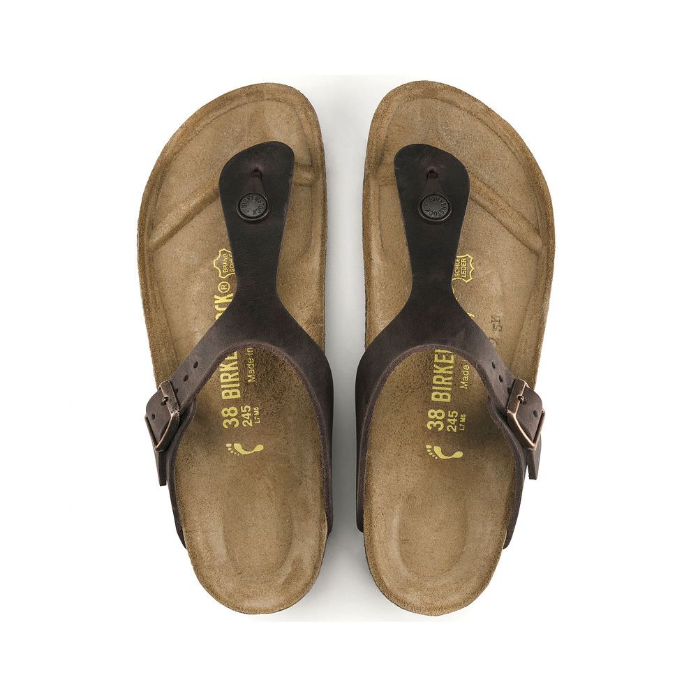 Birkenstock Birkenstock Gizeh Oiled Leather (Women - Regular) - Habana