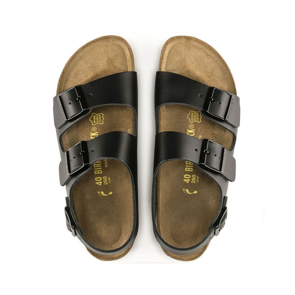 Birkenstock Milano Leather Men Regular Black Bottes Et Baskets