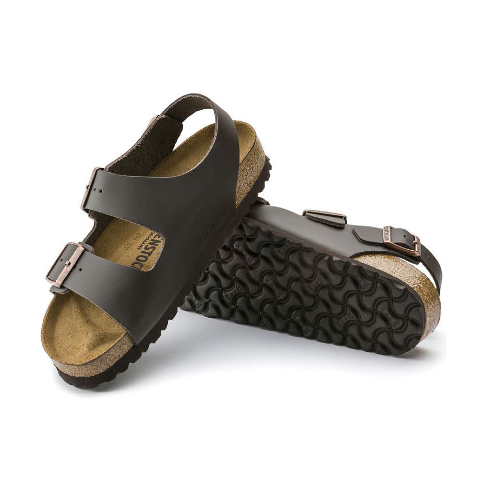 Birkenstock Milano Leather (Men - Regular) - Dark Brown - Bottes et Baskets