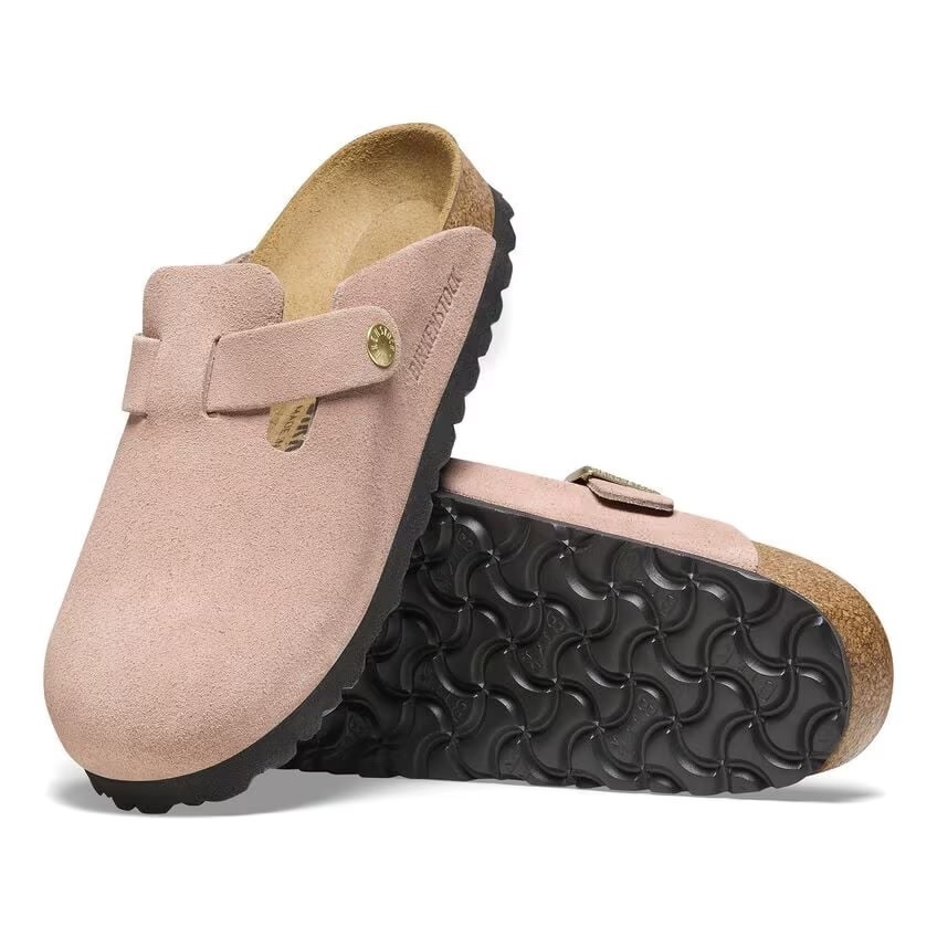 Birkenstock Birkenstock Boston Suede (Women - Narrow) - Light Rose