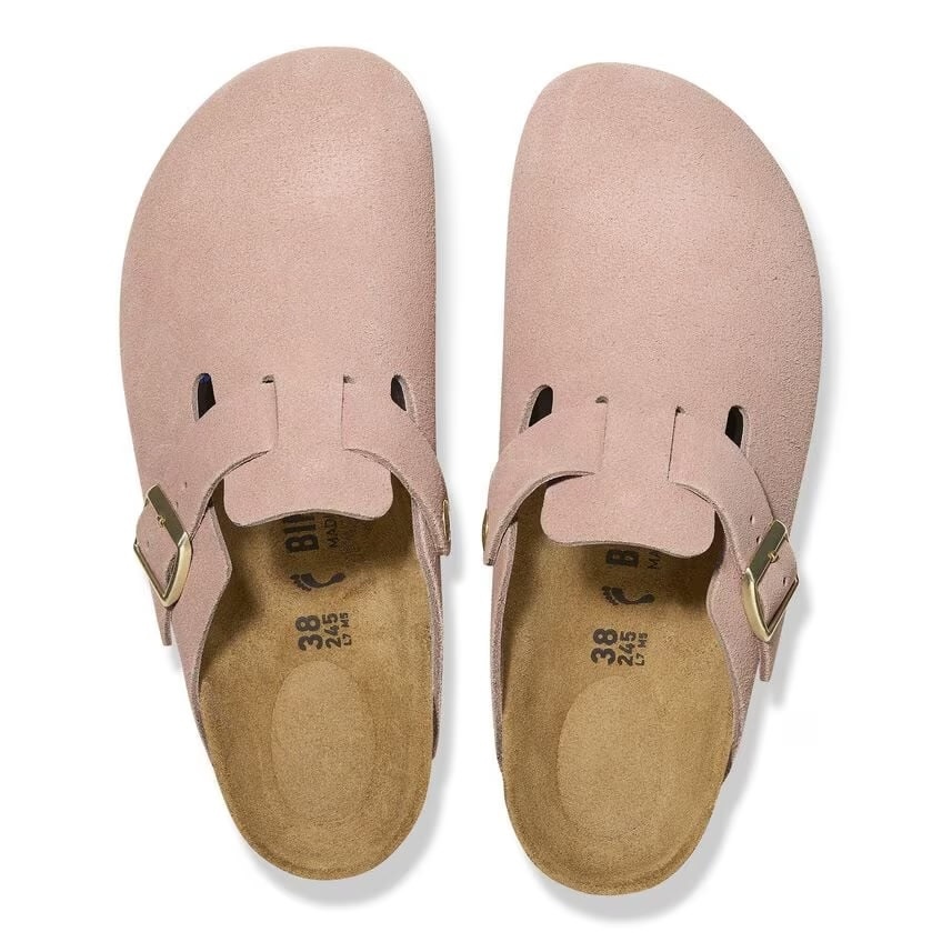 Birkenstock Birkenstock Boston Suede (Women - Narrow) - Light Rose
