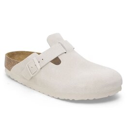 Birkenstock Birkenstock Boston Soft Footbed Suede (Femmes - Étroit) - Antique White