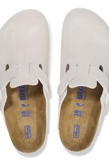 Birkenstock Birkenstock Boston Soft Footbed Suede (Femmes - Étroit) - Antique White