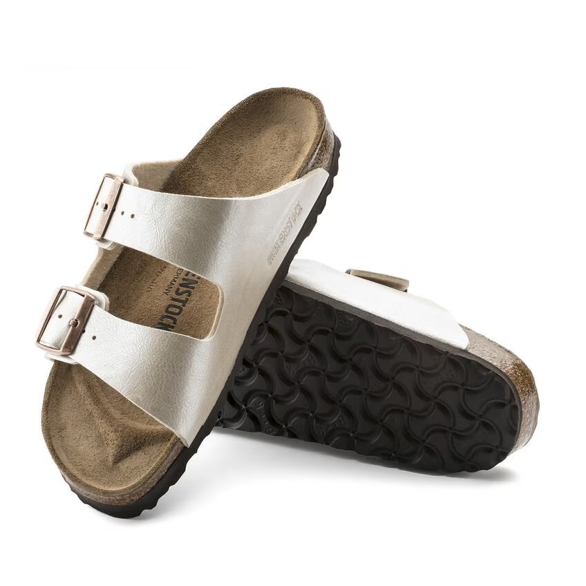 Birkenstock Birkenstock Arizona Birko-Flor (Women - Regular) - Graceful Pearl White