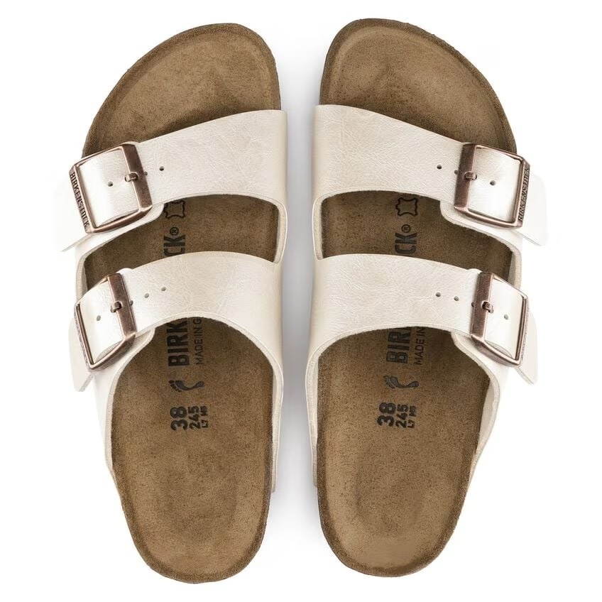 Birkenstock Birkenstock Arizona Birko-Flor (Women - Regular) - Graceful Pearl White