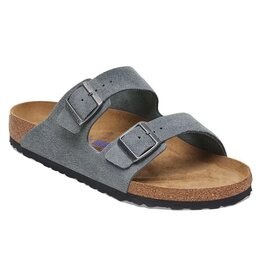 Birkenstock Birkenstock Arizona Soft Footbed -  Suede Leather (Men - Regular) - Basalt Gray