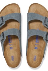 Birkenstock Birkenstock Arizona Soft Footbed -  Suede Leather (Men - Regular) - Basalt Gray
