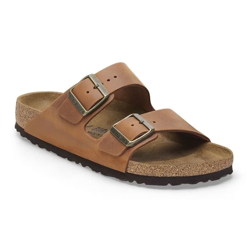 Birkenstock Birkenstock Arizona en Cuir Huilé (Homme - Régulier) - Cognac