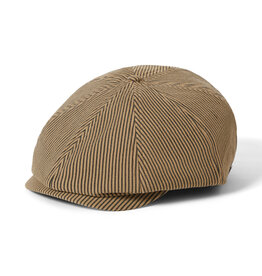 Brixton Brixton Brood Snap Cap - Dark Tan/Black Hickory Stripe