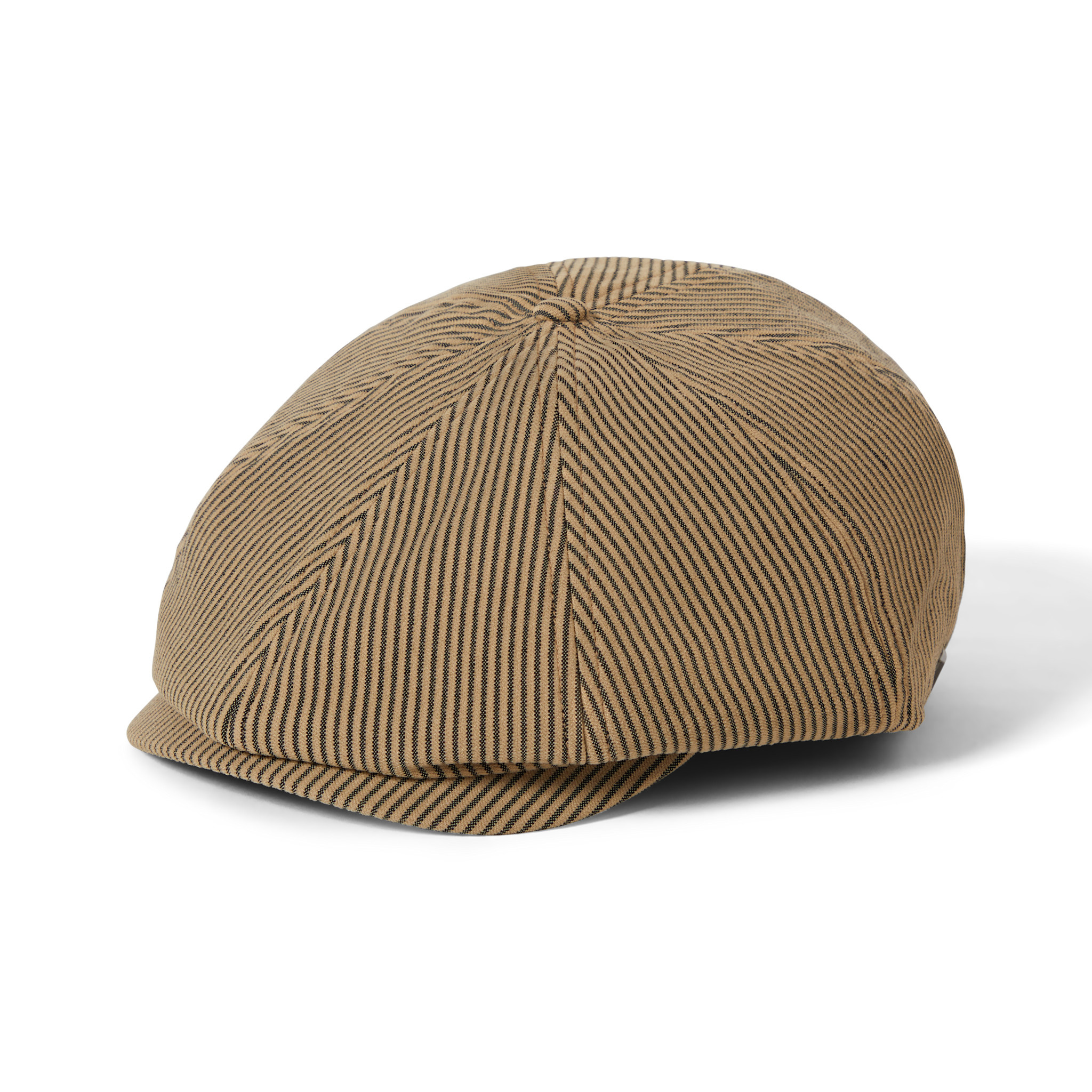 Brixton Brixton Brood Snap Cap - Dark Tan/Black Hickory Stripe