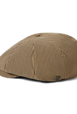Brixton Brixton Brood Snap Cap - Dark Tan/Black Hickory Stripe