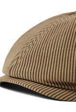 Brixton Brixton Brood Snap Cap - Dark Tan/Black Hickory Stripe