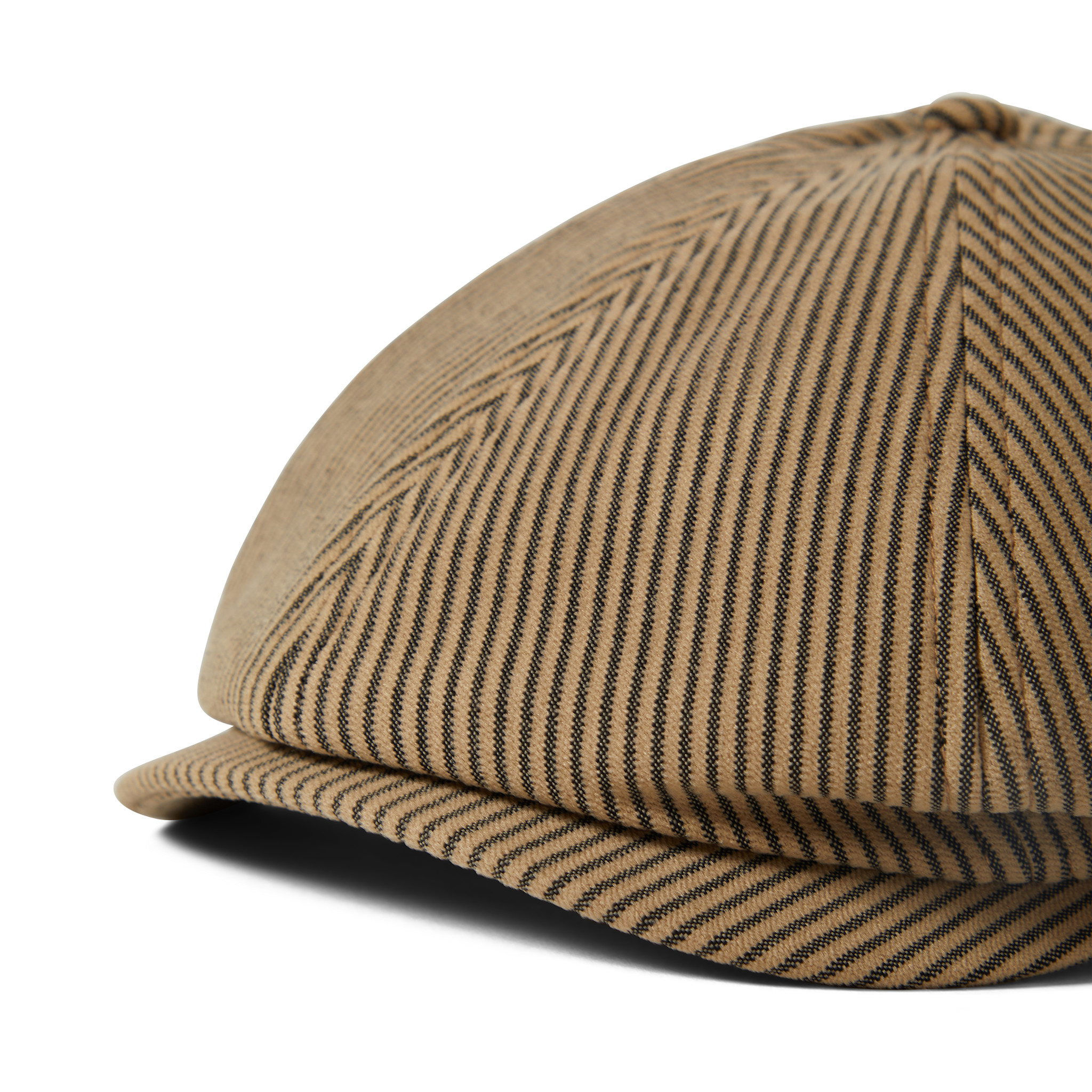 Brixton Brixton Brood Snap Cap - Dark Tan/Black Hickory Stripe