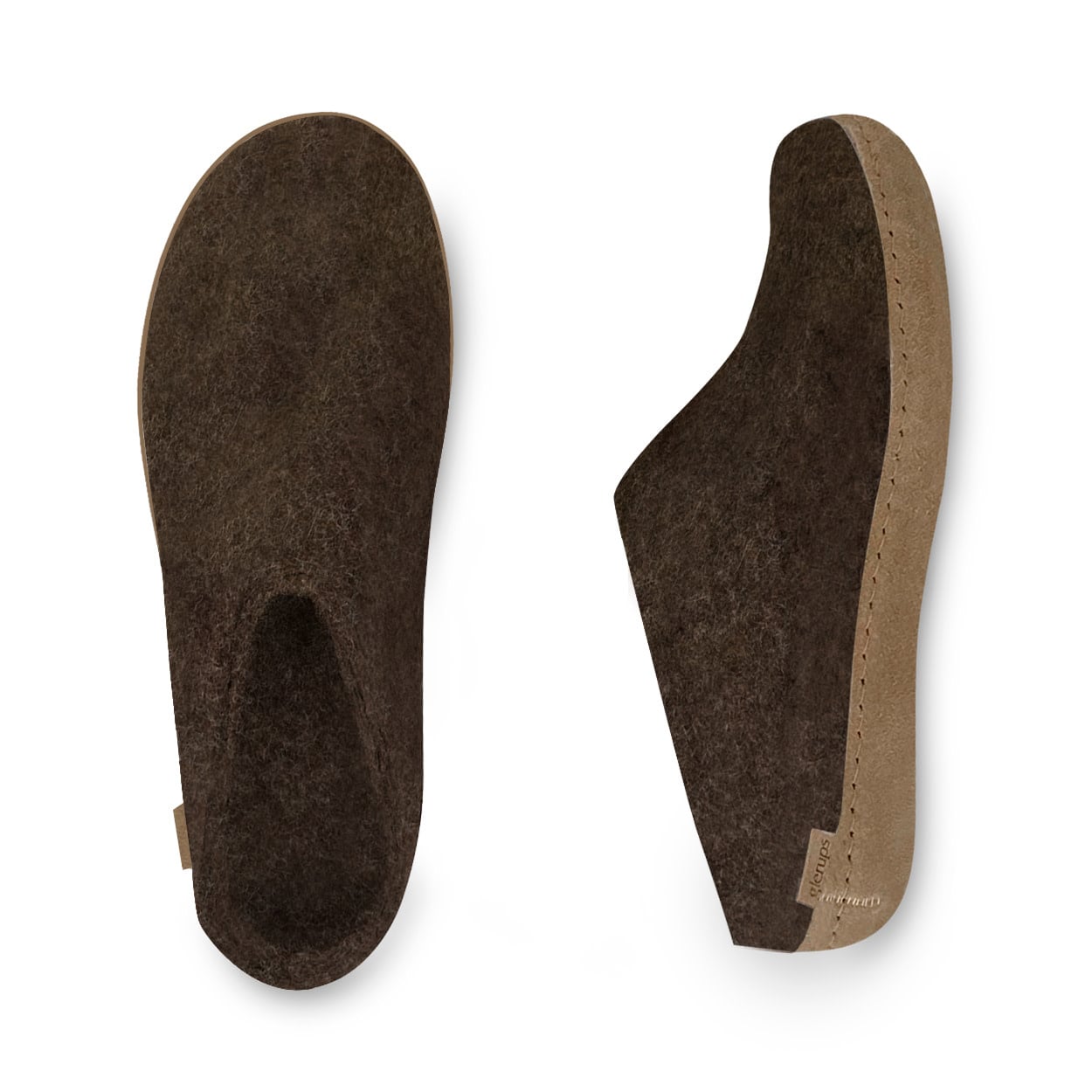 Glerups Glerups Pantoufle/Open Heel - Brown (Chestnut)