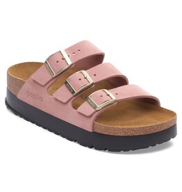 Birkenstock Birkenstock Papillio Florida III Platform - Nubuck  (Women - Narrow) - Pink Clay