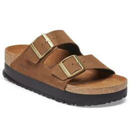 Birkenstock Birkenstock Papillio Arizona Platform - Nubuck (Women - Narrow) - Dark Tea