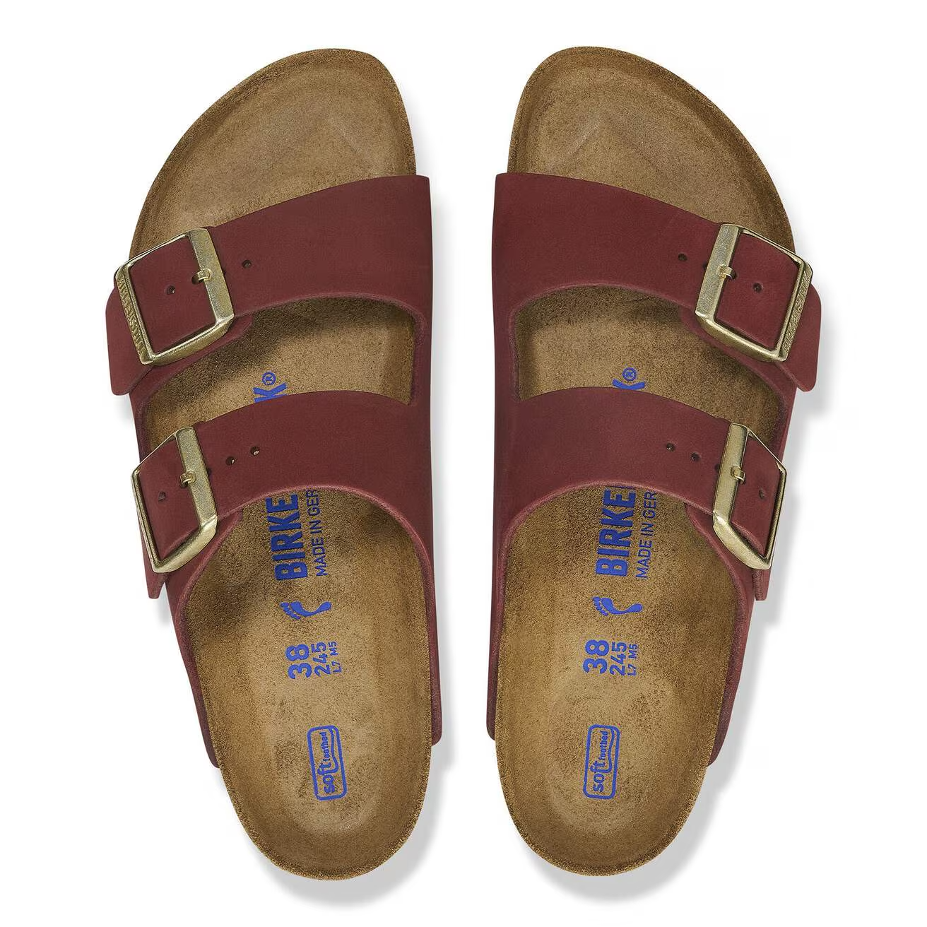 Birkenstock Birkenstock Arizona Soft Footbed - Nubuck (Femmes - Régulier) - Zinfandel