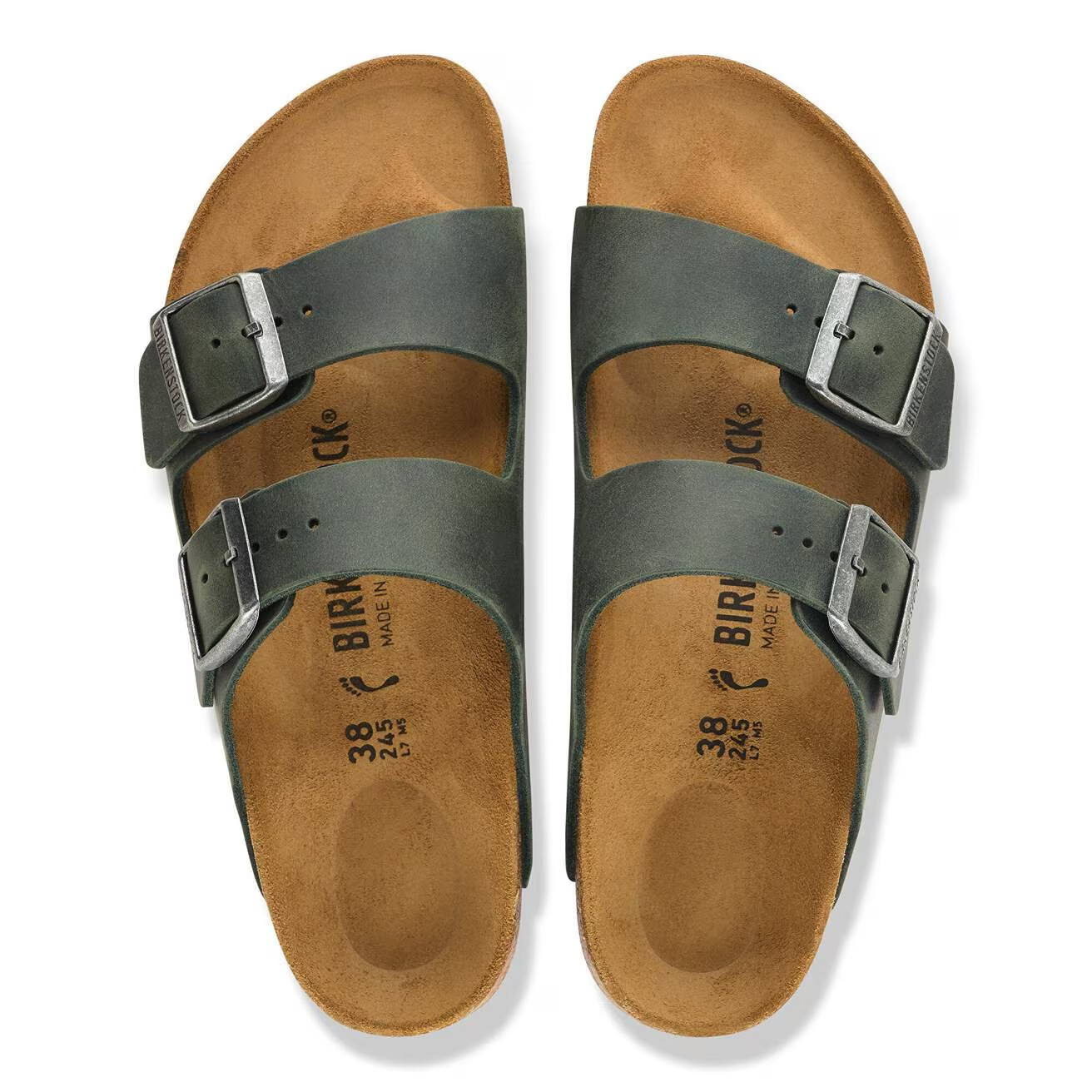 Birkenstock Birkenstock Arizona - Oiled Leather (Femmes - Régulier) - Thyme
