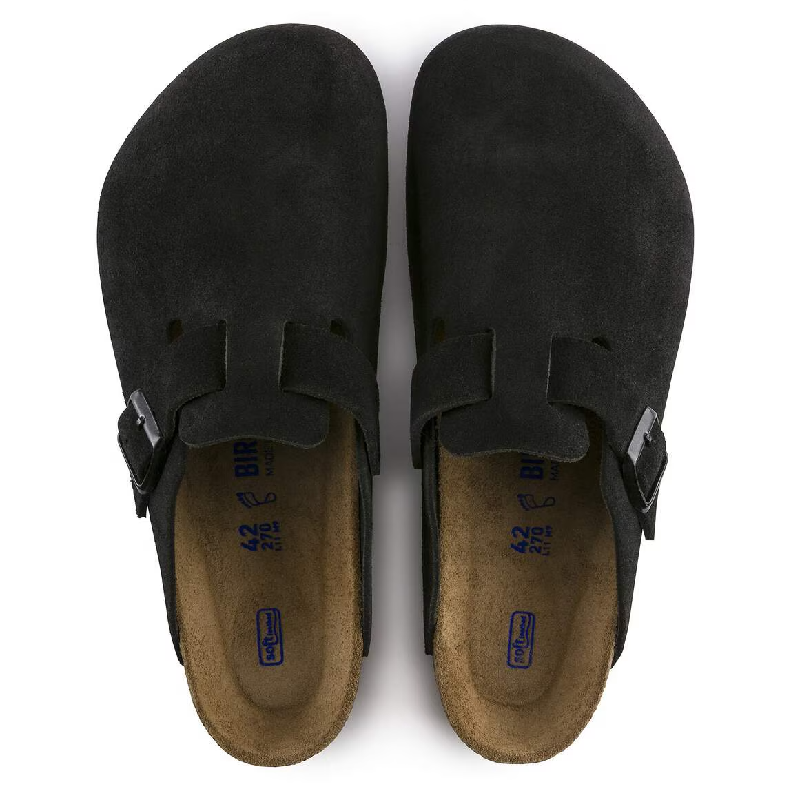 Birkenstock Birkenstock Boston Soft Footbed Suede (Men - Regular) - Black