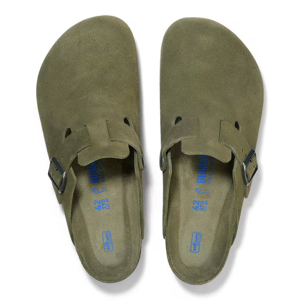 Birkenstock Birkenstock Boston Soft Footbed Suede (Femmes - Étroit) - Thyme Tonal