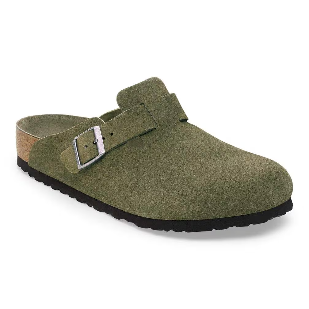 Birkenstock Birkenstock Boston Soft Footbed Suede (Men - Regular) - Thyme Tonal