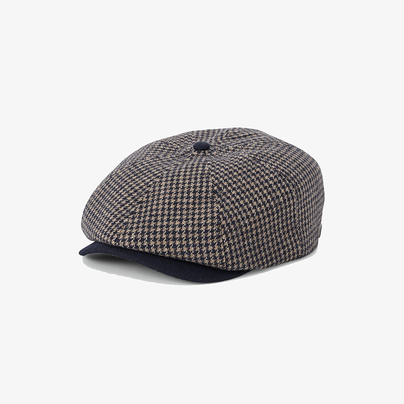 Brixton Brixton Brood Snap Cap - Navy/Sand Houndstooth