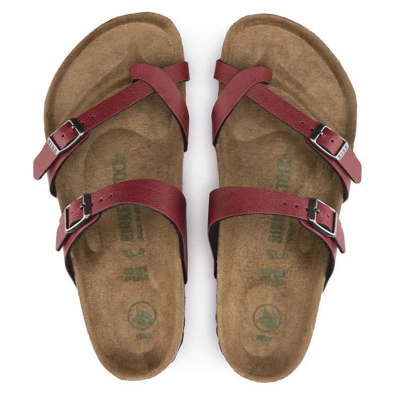 birkenstock birkenstock mayari vegan (femmes - régulier) - pull up bordeaux