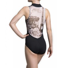 Ainsliewear Zip Front Leotard with Paris Back 1062PR