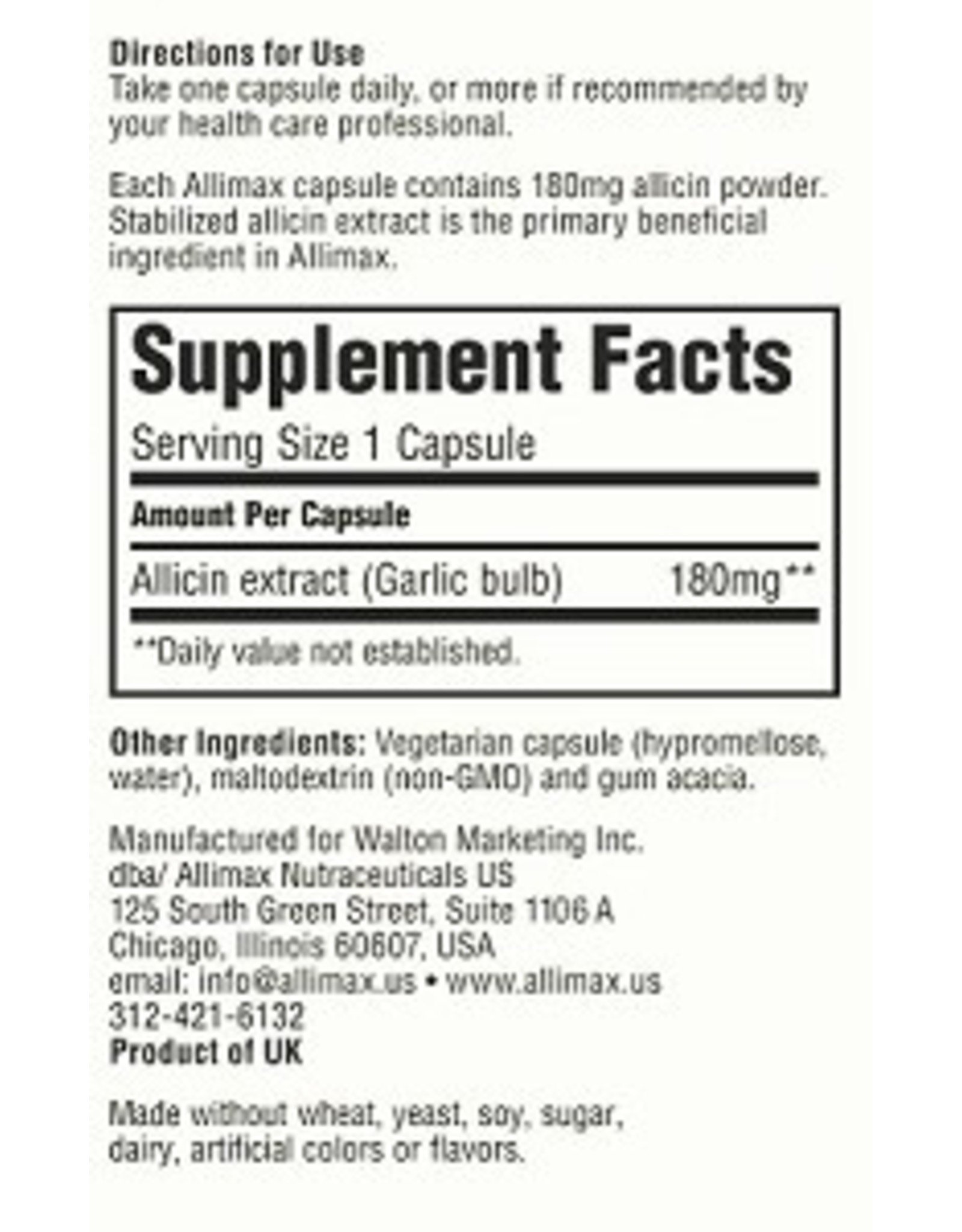 Allimax® Capsules 30 ct