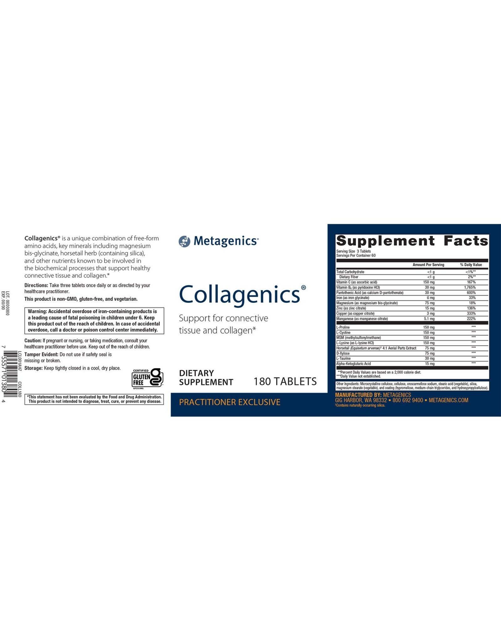 Collagenics 180 ct.