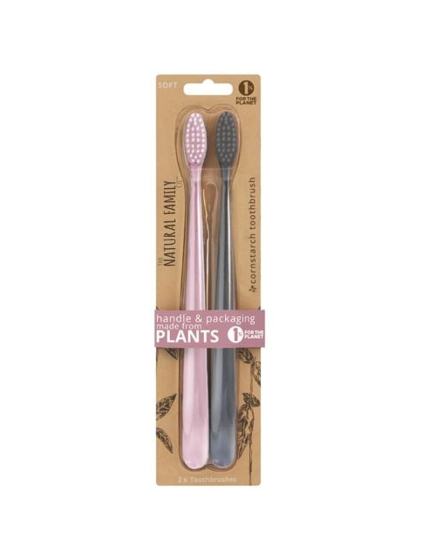 Nfco Bio Brush Twin Pk-Rose Quartz and Monsoon Mist