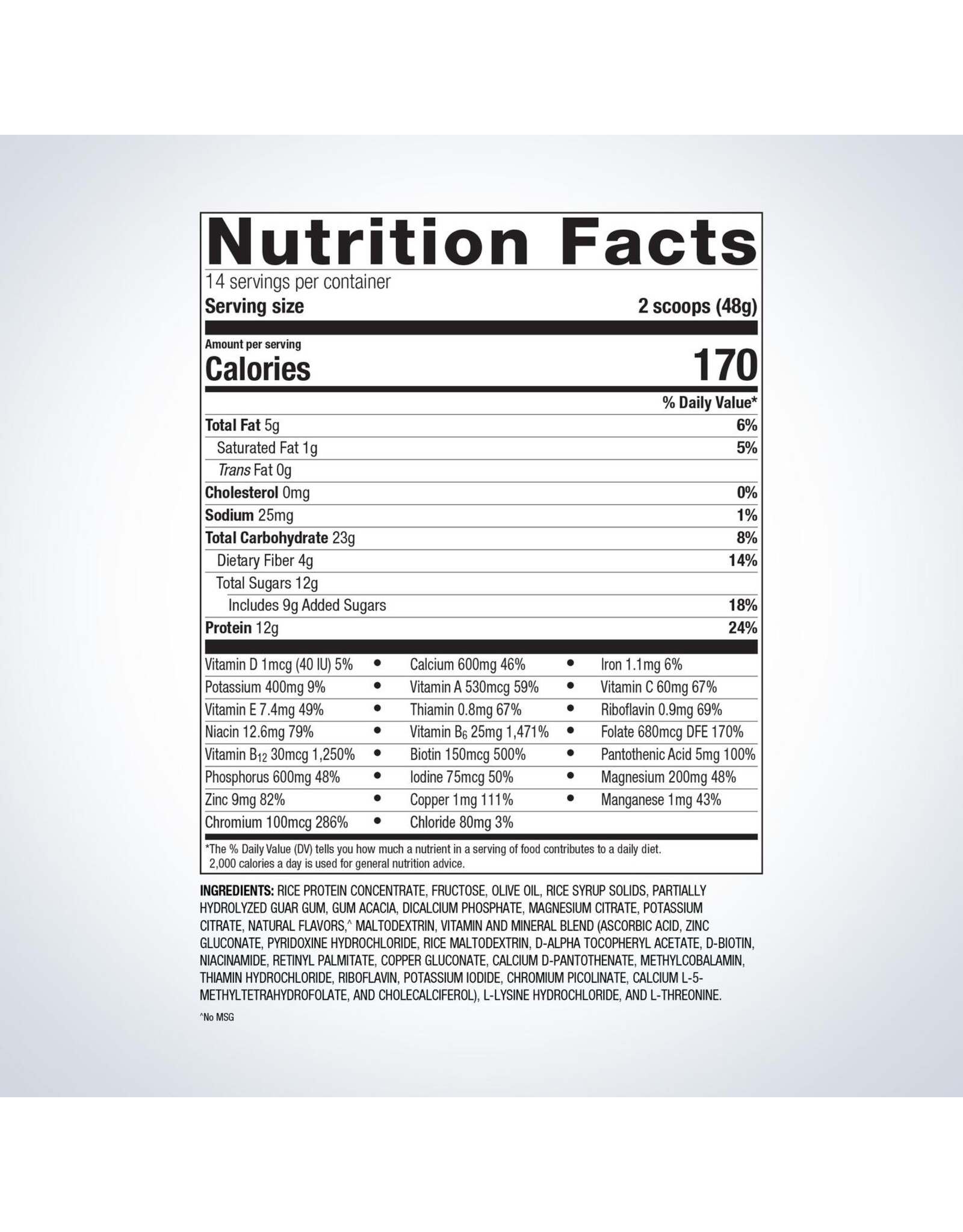 Essential Nutrition Shake (formerly UltraMeal Rice)