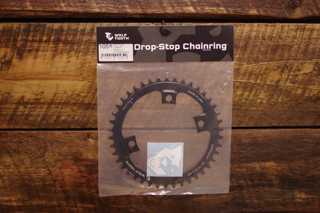 Wolftooth Drop Stop 110BCD Asymmetric Chainring 4-bolt for Shimano