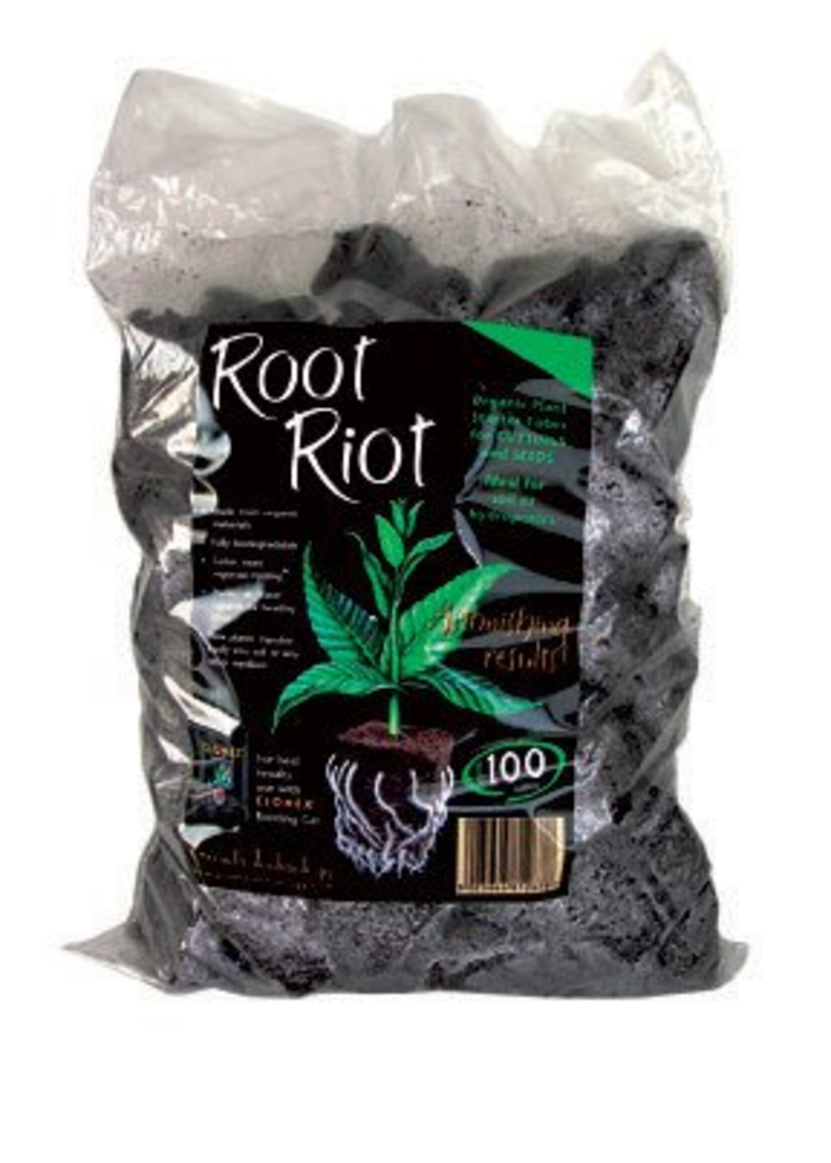 Hydrodynamics International Root Riot Plant Cubes for Cuttings and Seeds Bag of 100